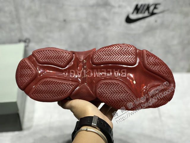 Balenciaga經典款男女鞋 巴黎世家頂級版本Triple S厚底氣墊大底LOGO老爹鞋 Balenciaga情侶款老爹鞋  hdbl1265